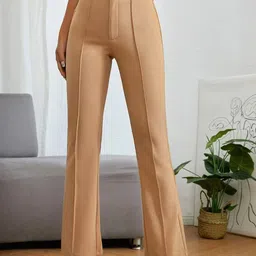 Stylecast X Slyck Solid Pattern Wide Leg Trouser-image-51