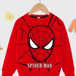 KUCHIPOO Boys Red Printed Sweatshirt-image-11