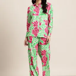 HERE&NOW Printed Shirt With Trousers Co-Ord Set-picture-31