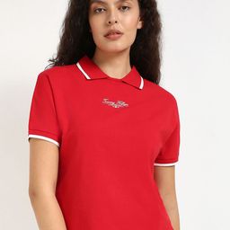Tommy Hilfiger Women Polo Collar Pockets T-shirt-image-8