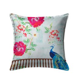 HOUZZCODE Multicoloured Set of 2 Floral Square Cushion Covers image 2