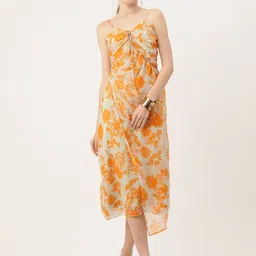 Rue Collection Floral Printed Empire Midi Dress-image-51