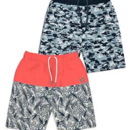 HELLCAT Kids Multi Color Block Shorts (Pack Of 2)-image-84