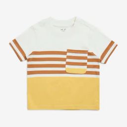 HOP Kids by Westside Yellow Stripe Printed Cotton T-Shirt-image-17