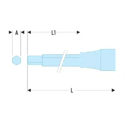 FACOM 12.7 mm (1/2 Inch) Hexagonal Bit Socket, ST.1/2 image 2
