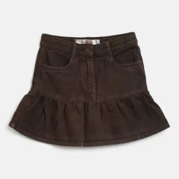 Tales & Stories Kids Brown Solid Skirt-picture-10