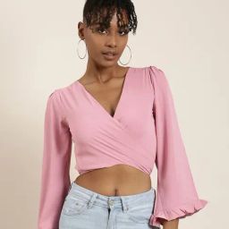 showoffff SHOWOFF Pink Regular Fit Crop Top-picture-19