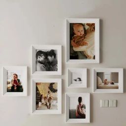 Art Street Adore White Wood Photo Frame - Set of 7-94