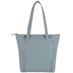 Baggit Ice Blue PVC Solid Tote Handbag-image-97