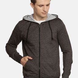 ARISE Men Brown Solid Hooded Sweatshirt-image-36