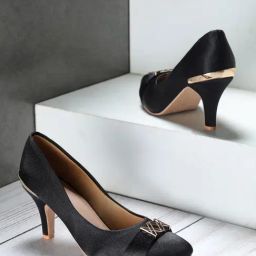 Shezone Women's Black Stiletto Pumps-image-39