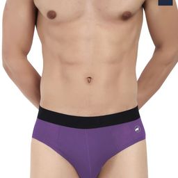 LOGGERHEAD Pack Of 2 Cotton Mid-Rise Basic Briefs LHMB002-Navy-Purple-4