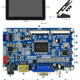 10.1inch Capacitive Touch Screen LCD (H) with Case, 1024×600, HDMI, Various Systems Support image 3