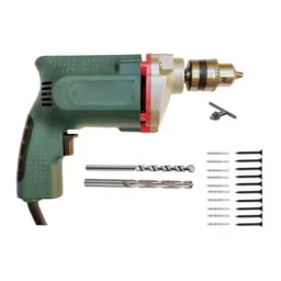 IB BASICS 10 mm 350 W Drill Machine with 6.35 mm (1/4 inch) Masonry Drill Bit, 20Pcs Screw Patch, 1Pc HSS Bit-11