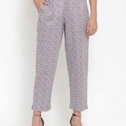 Indibelle Grey Cotton Printed Trousers-picture-22