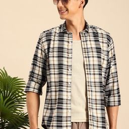 Mast & Harbour Checked Pure Cotton Casual Shirt-picture-22