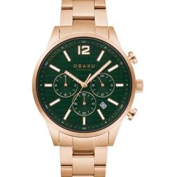 Obaku V205GUVESV Skov Dual Time Watch for Men-16