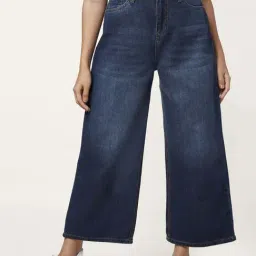 People by Pantaloons Blue Cotton High Rise Jeans-picture-33