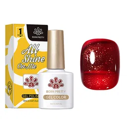 BORN PRETTY All Shine On Me Long Lasting Jelly Gel Nail Polish - 10 ml - Red JN71-43