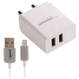 Nextech 2.4 Ampere Dual USB Wall Charger with Type C Cable-18