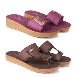 BERSACHE Women Set Of 2 Open Toe Flats-image-54