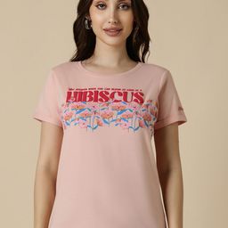 Allen Solly Woman Typography Printed T-shirt-image-77