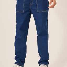 Styli Men Relaxed Fit Contrast Top Stitch Jeans-image-10