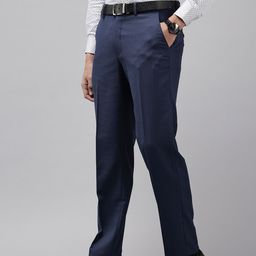 Van Heusen Men Self Design Textured Formal Trousers-image-51