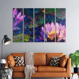 999Store Printed Multicolor MDF 5 Panels Wall Art-82