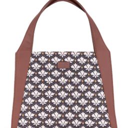 ZOUK Bidri Kaiser Trapezia Black & White Printed Tote Bag-image-5