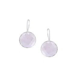 MEMOIR Silver-Plated Pure Silver Facetted Round Briollette Drop Earrings-49