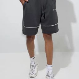 Studiofit by Westside Charcoal Relaxed-Fit Cotton-Blend Shorts-picture-44