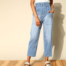 plusS Women Stunning Blue Straight Fit Stretchable Jeans-image-55
