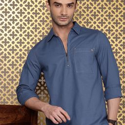 House of Pataudi Jashn Pure Cotton Kurta-picture-17