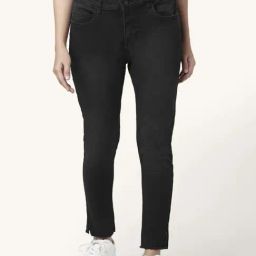 People by Pantaloons Black Cotton Mid Rise Jeans-picture-20