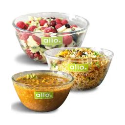 Borosilicate Glass Mixing & Serving Bowls, Oven & Microwave, Dishwasher and Freezer Safe Bowls-image-97