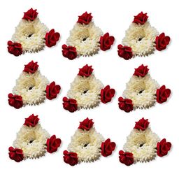 Adhvik Women Set of 3 Beaded Ponytail Holders-22