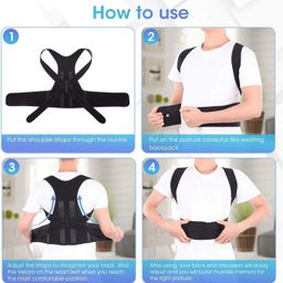 anshelite india Unisex Posture Corrector With Adjustable Straps | Back Support Straightener, Improve Hunchback, Shoulder & Back Pain with Two Metallic Plates at back For Best Support-Free Size image 5