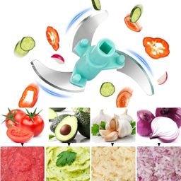 generic Manual Vegetable Chopper with 750ml Container, Kitchen Onion Cutter, Multi Colour image 2