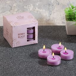 Parkash Candles Set of 16 Scented Soy Wax Tealight Candles - Berry Blast-23