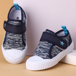 Cute Walk by Babyhug Casual Canvas Shoes with Velcro Closure - Grey-image-37