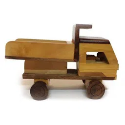 Desi Karigar Beautiful Wooden Classical Dumper Truck Moving Toy Showpiece-picture-29