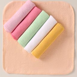 Ben Benny Terry Knit Hand and Face Towels Solid Colour Pack of 6 L 26.5 x B 26.5 cm - Peach & Yellow-23
