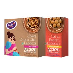 Early Foods Jowar Choco Chip & Sathu Badam Laddoos Pack of 2, 250g Each-14