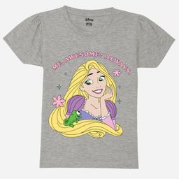 Wear Your Mind Disney Tangled Featuring Half Sleeves Rapunzel Printed Tee - Grey-picture-18