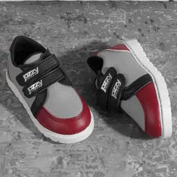 Jazzy Juniors Colour Blocked Velcro Closure Shoes - Grey-picture-1