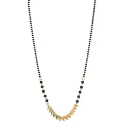 SONI DESIGNS Gold-Plated Brass Artificial Stones & Beads Mangalsutra-picture-29