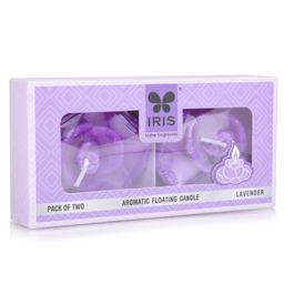 Iris Homefragrances Aromatic Floating Candle- Pack of 2- Lavender- 40g each(Set of 2) image 2