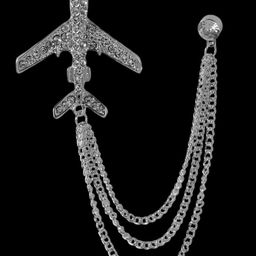 Curren Silver-Plated Aeroplan Brooch-image-60
