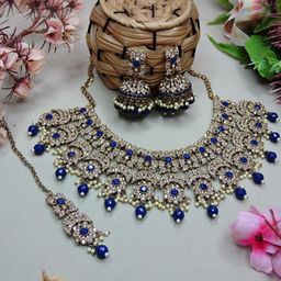 VATSALYA creation Gold-Plated Artificial Stones Alloy Jewellery Set-15